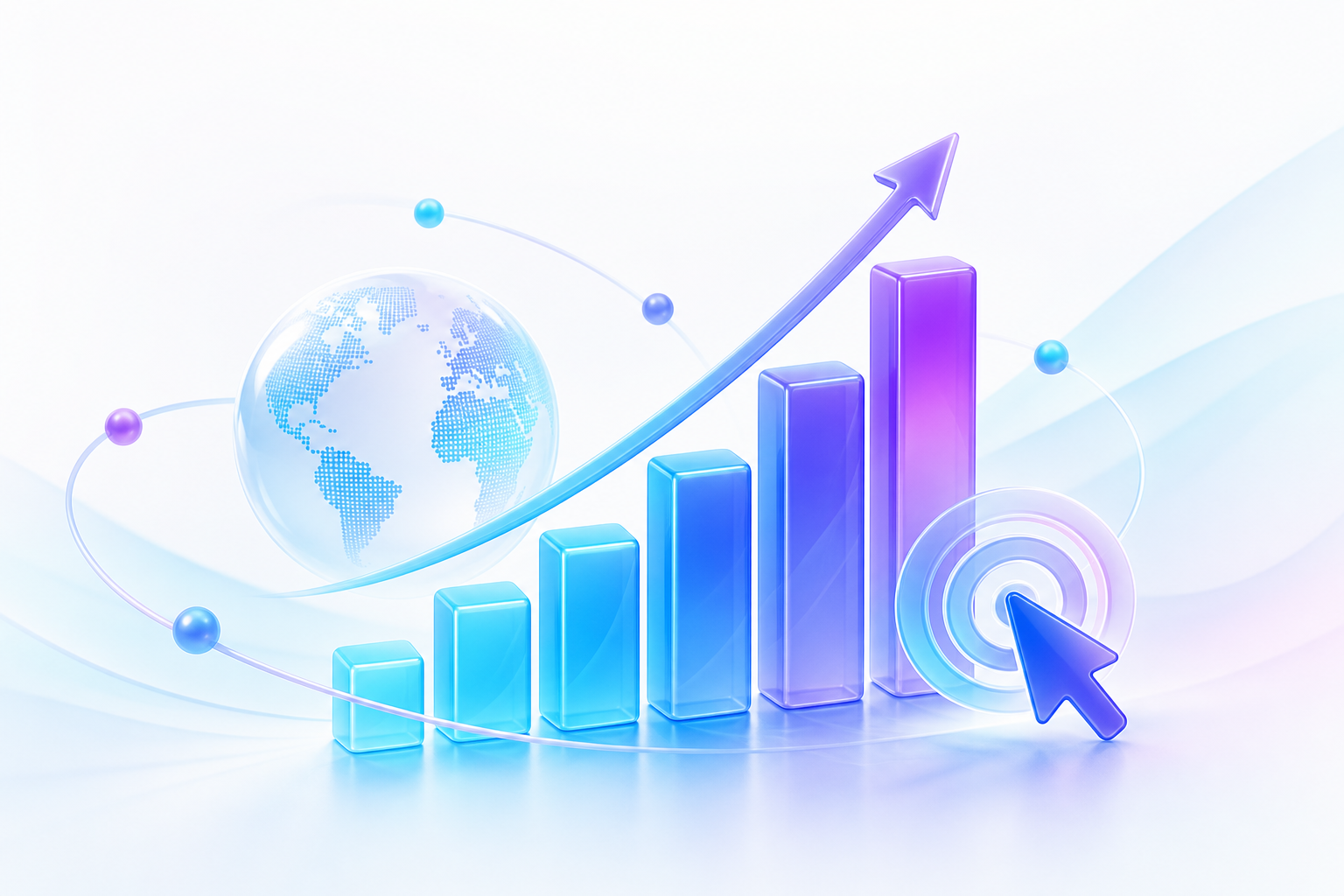 Web analitiği ve trafik ölçümünü temsil eden Vexflow illüstrasyonu